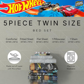 Franco Hot Wheels Total Speed fitted sheet with deep pockets for secure fit.