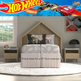 Franco Hot Wheels Total Speed pillow sham completes twin bed styling.