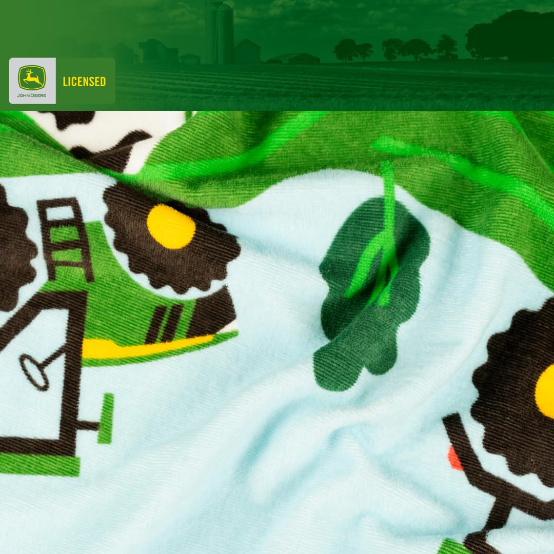 Franco John Deere cotton terry closeup highlights soft, highly absorbent fabric.