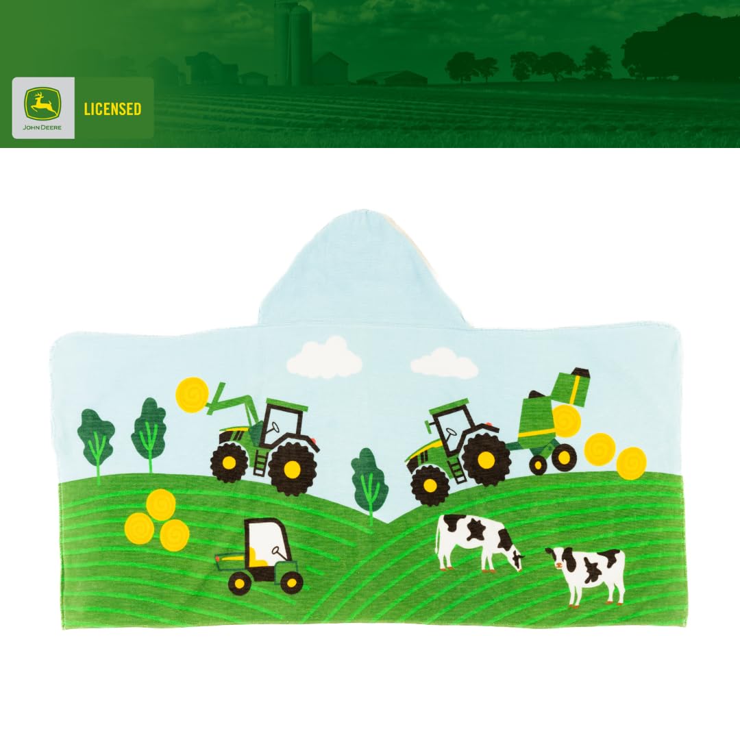 Franco John Deere towel pocket detail shows handy storage for small treasures.