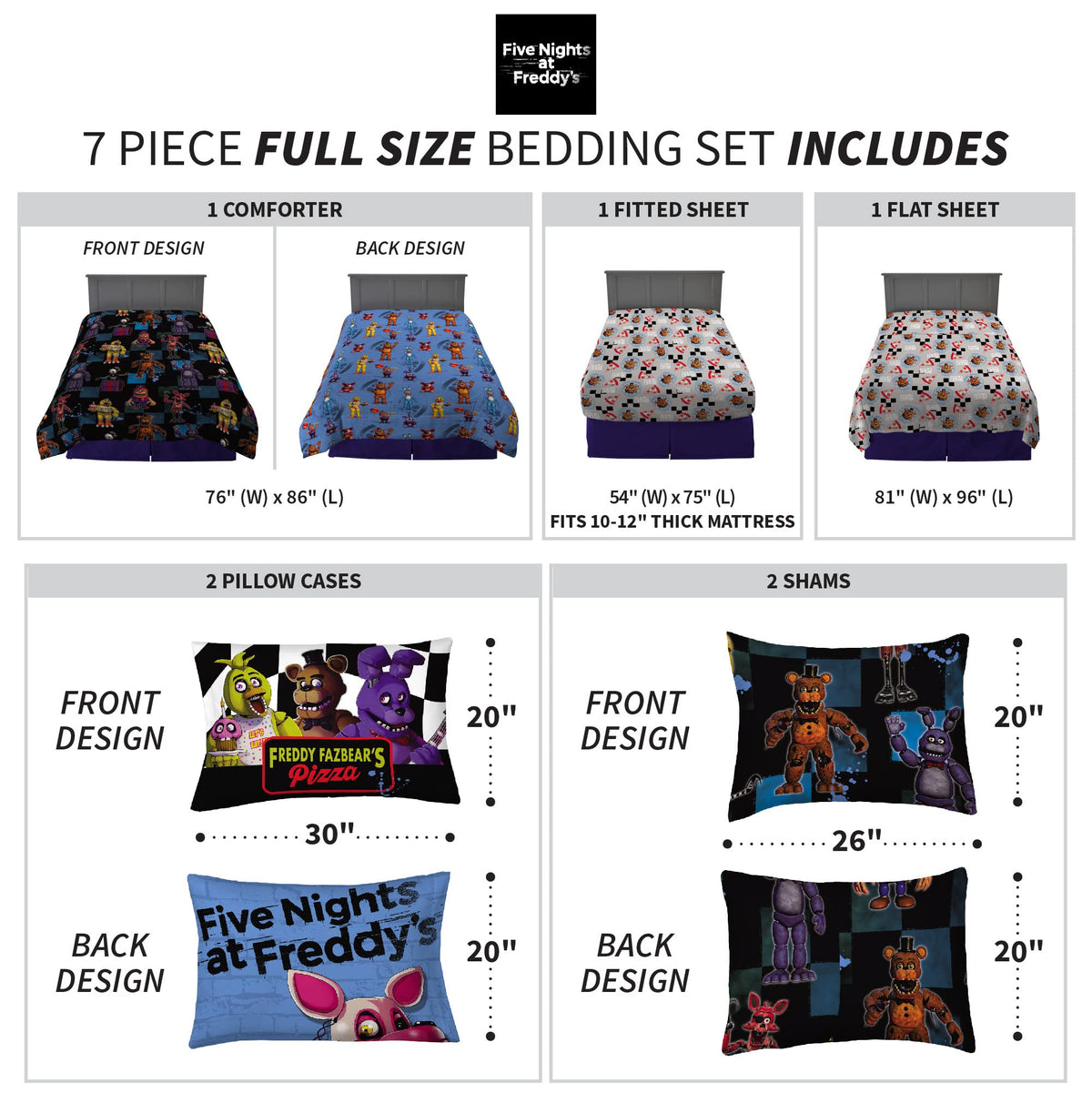 Franco Freddy’s Crew sheets set with coordinated prints for cohesive themed room design.