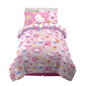 Franco Hello Kitty Rainbow Garden comforter with rainbow flowers brightening kids' space
