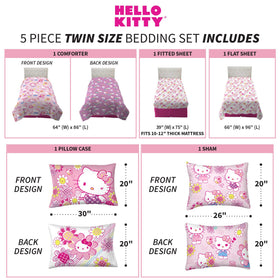 Franco Hello Kitty rainbow side comforter delivers vibrant color options for cozy evenings