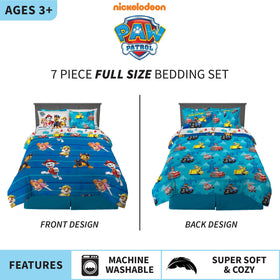 Franco Paw Patrol flat sheet with vibrant characters for kid-friendly sleep