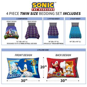 Franco Sonic pillowcases showcase action images to spark imagination.