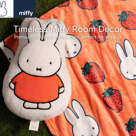 Franco Miffy plush pillow features soft plush fabric for relaxed lounging