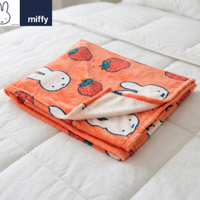 Franco Miffy throw is travel-friendly and easily stowed for on-the-go coziness.