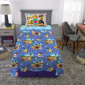 Franco Paw Patrol character artwork on pillowcase energizes kids’ bedtime routine.