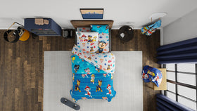 Franco Paw Patrol fitted sheet with deep pockets fits twin mattresses.