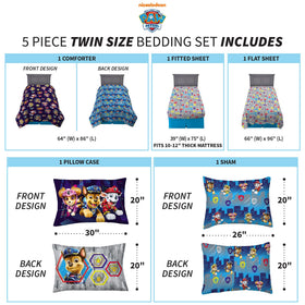 Franco Paw Patrol fitted sheet showing bright coordinating colors