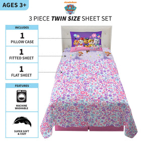 Franco Paw Patrol girls pillowcase set with bright hero imagery for bedtime