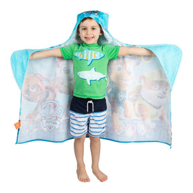 Franco Paw Patrol towel close-up shows soft terry cotton texture for pool days