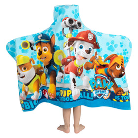 Franco Paw Patrol towel worn as cape shows versatile indoor and outdoor use