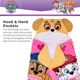 Franco Paw Patrol Marshall hooded towel with bold graphics for poolside fun