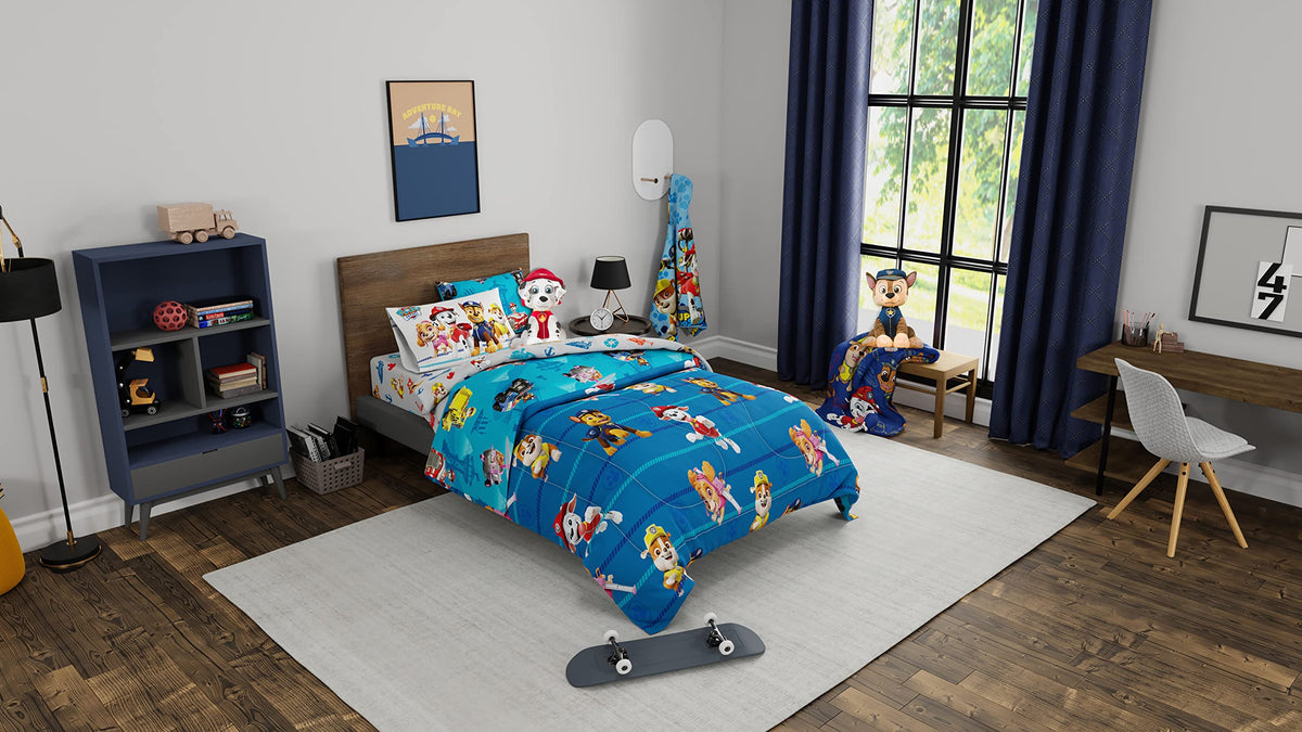 Franco Paw Patrol standard pillow case coordinates with the set.