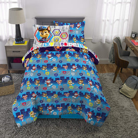 Franco Paw Patrol pillowcase and sham set designed for quick machine washable care