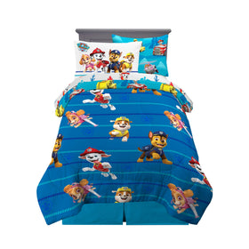 Franco Paw Patrol rescue away comforter on dark blue side for cozy nights.