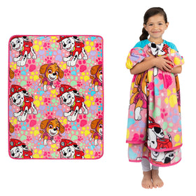 Franco Paw Patrol throw design featuring Marshall and Skye for cozy playtime