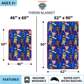 Franco Paw Patrol throw on a couch for a cozy movie night.