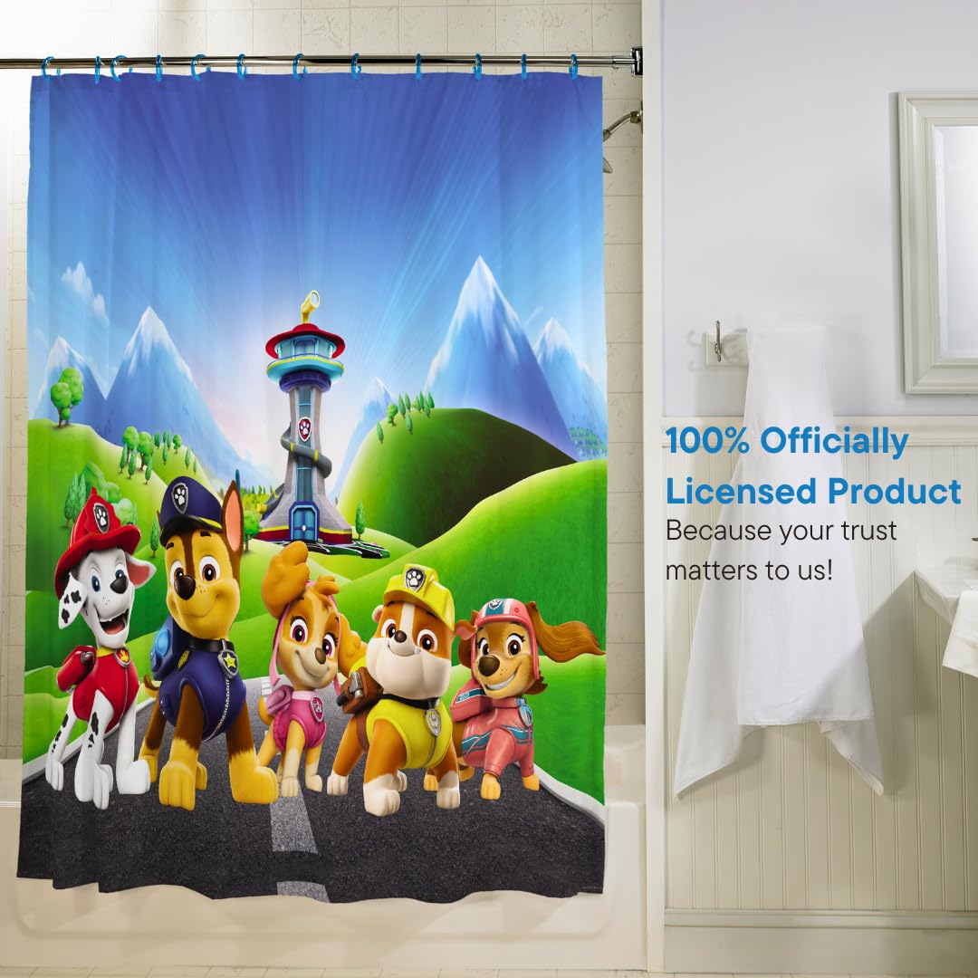 Franco Paw Patrol washable polyester curtain with bright print.