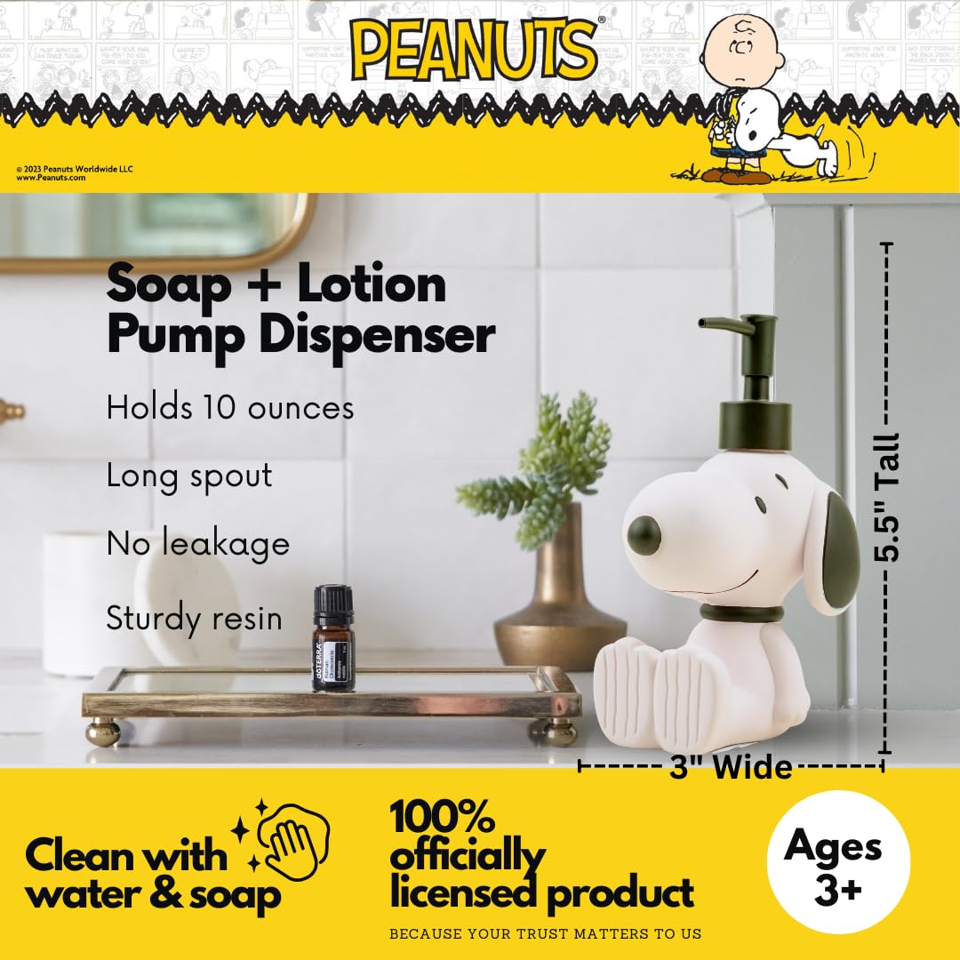 Franco Snoopy dispenser pump close-up showing smooth dispensing for soap or lotion.