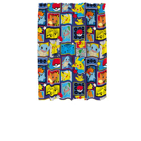 Franco Pokemon curtains rod-pocket design offers simple hanging.