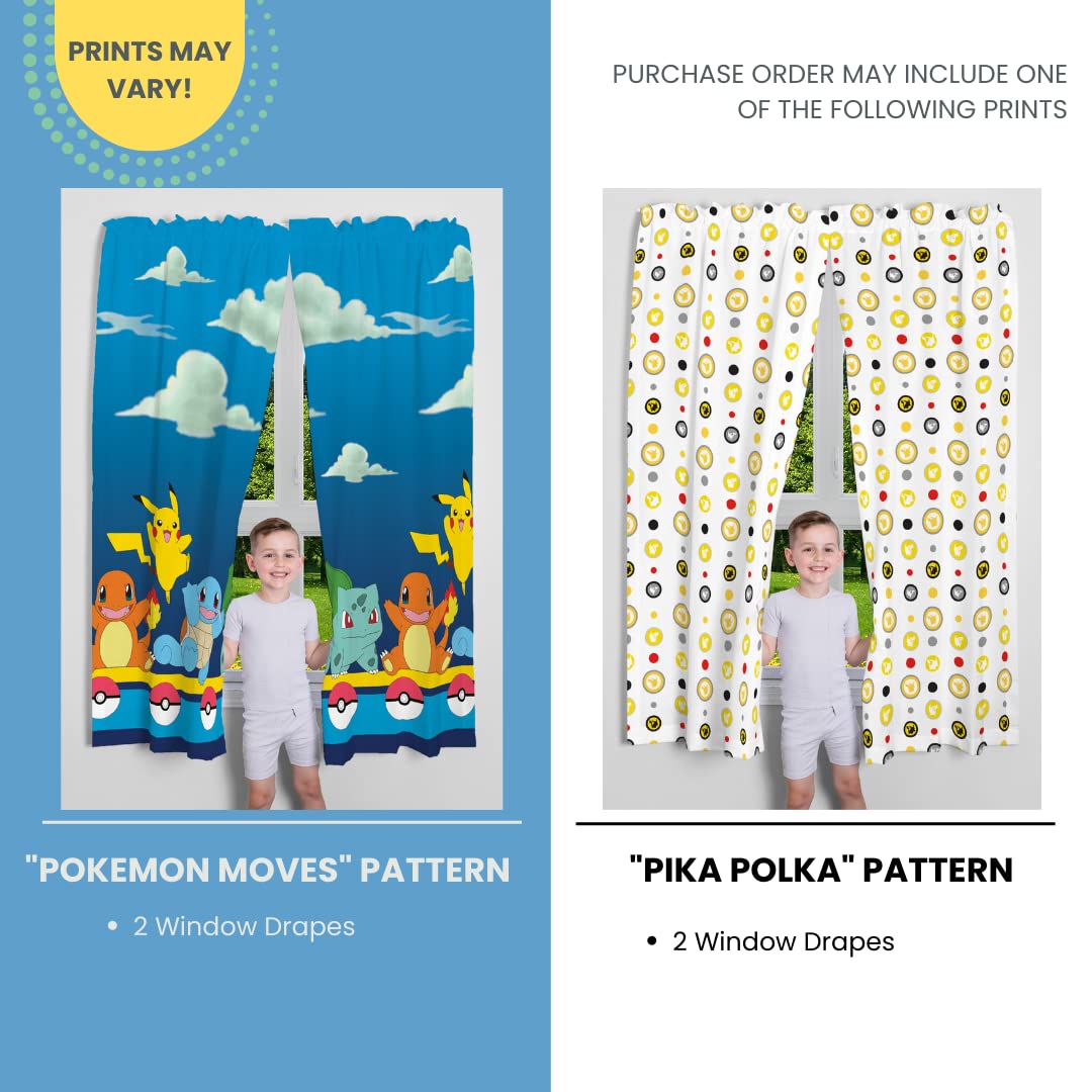 Franco Pokémon Gamer curtains with Squirtle add color and a calming light-filtering effect.