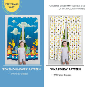 Franco Pokémon Gamer curtains with Squirtle add color and a calming light-filtering effect.
