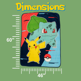 Franco Pokemon Pikachu-Bulbasaur throw bedroom decor adds colorful charm to rooms