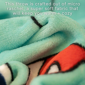Franco Pokemon Pikachu-Bulbasaur throw soft plush texture boosts cozy snuggling