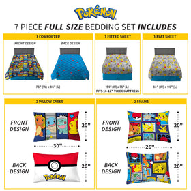 Franco Pokémon Pikachu pillowcases match the themed sheet pattern for coordinated sleep space.