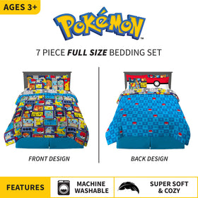 Franco Pokémon Pikachu sheets show vibrant character pattern for playful bedtime.