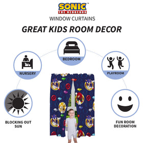 Franco Sonic hedgehog design highlights Tails and Knuckles for dynamic playroom vibes.