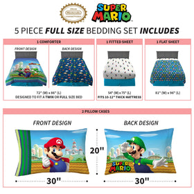 Franco Super Mario fitted sheet with deep pockets fits standard mattresses