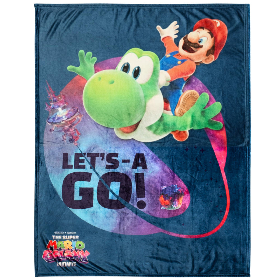 Franco Mario and Yoshi full-design throw blanket for cozy movie nights.