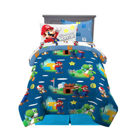 Franco Super Mario twin reversible comforter for versatile, playful room styling.
