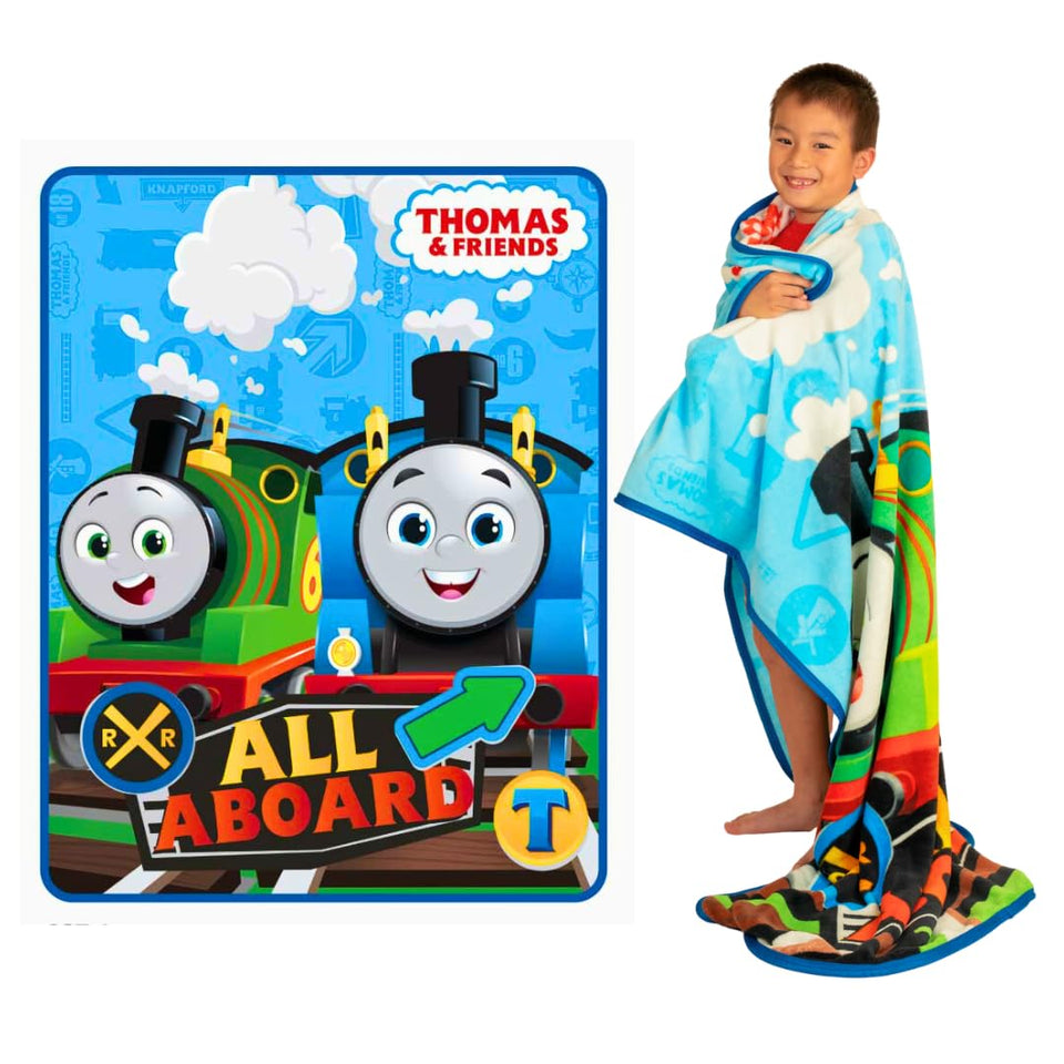 Franco Thomas and Friends throw offers soft plush comfort for cozy snuggles.