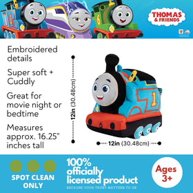 Thomas character plush with embroidered face details for familiar play.