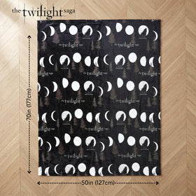 Franco Twilight Saga Throw on charcoal fabric emphasizes contrast and cozy warmth.