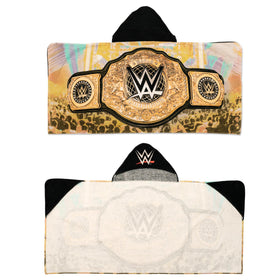 Franco WWE kids hooded towel wrap with logo for quick post-swim drying.