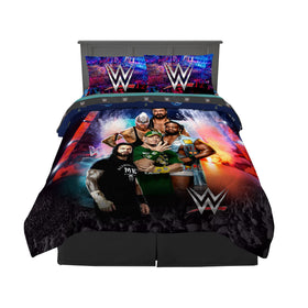 Franco WWE On The Canvas comforter with bold wrestler imagery for an action-packed bedroom