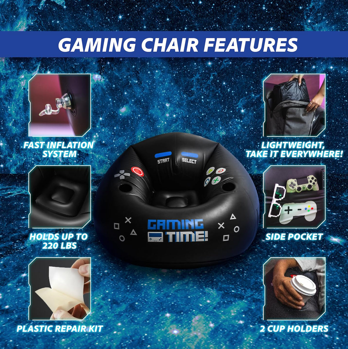 FranFusion outer galaxy design enhances any gamer room decor.