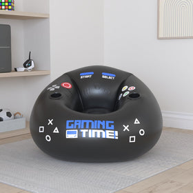 FranFusion inflatable gaming chair side pocket for quick storage within reach