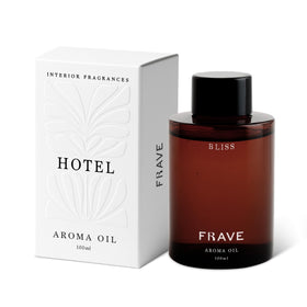 Frave Bliss fragrance close-up emphasizing premium ingredients and design