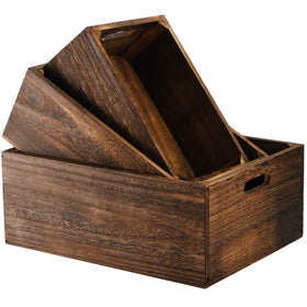 Frcctre wood nesting crates small top view ideal for compact spaces