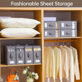 Freebat under-bed storage option stores sheets and blankets.