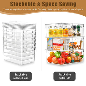 Freebat clear plastic bin with built-in handle for easy carrying.
