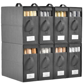 Freebat large bed sheet organizer with visible window for quick color checks.