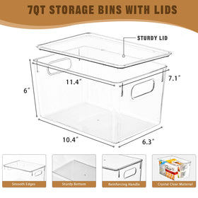 Freebat stackable storage bins with grooved lids enable compact vertical organization.