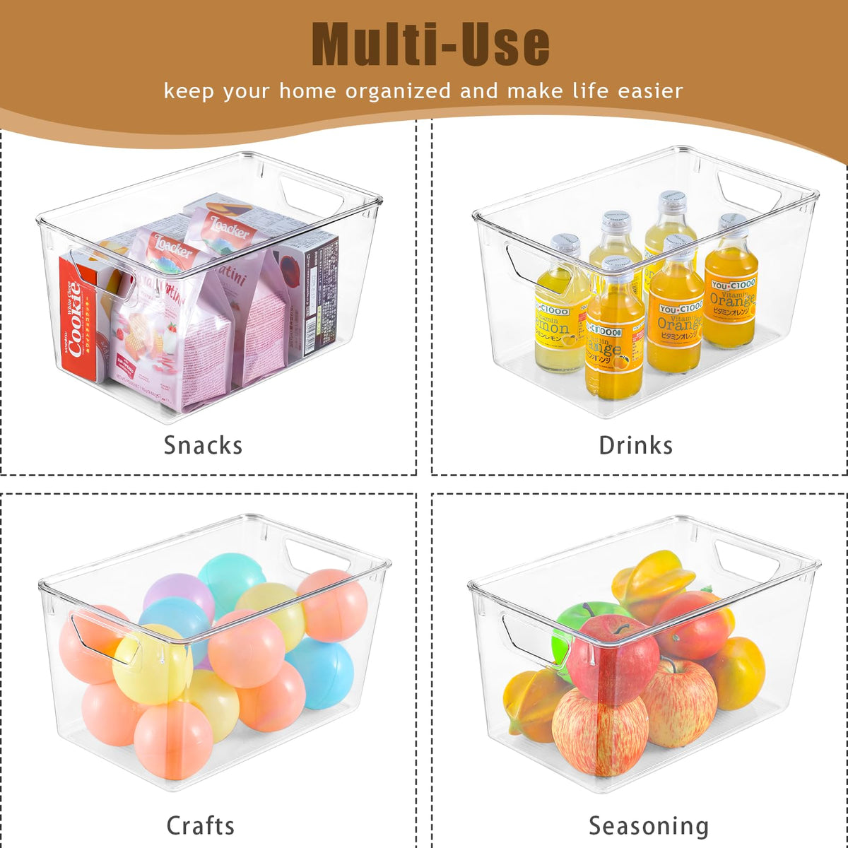 Freebat stackable bins with nesting design save space when not in use.